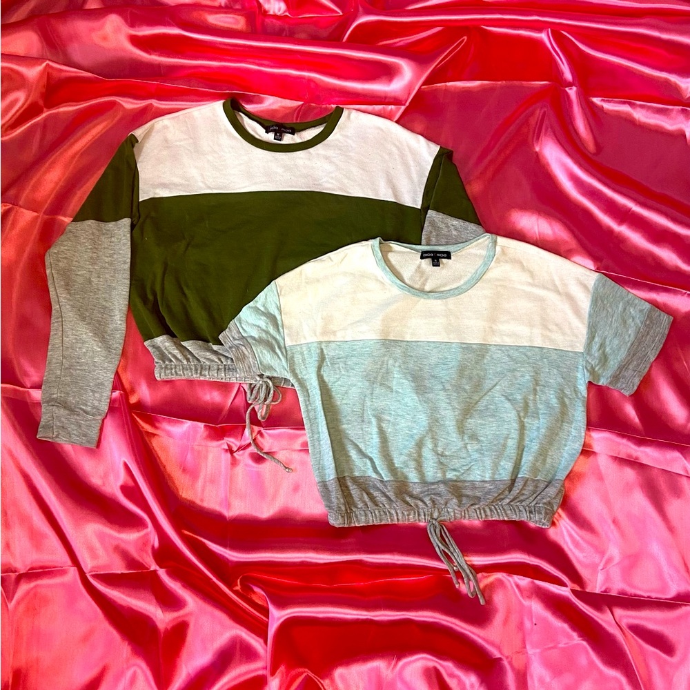 2 PACK OF CROPTOP SHIRTS!!!